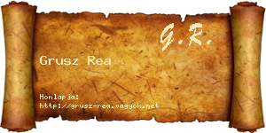 Grusz Rea névjegykártya